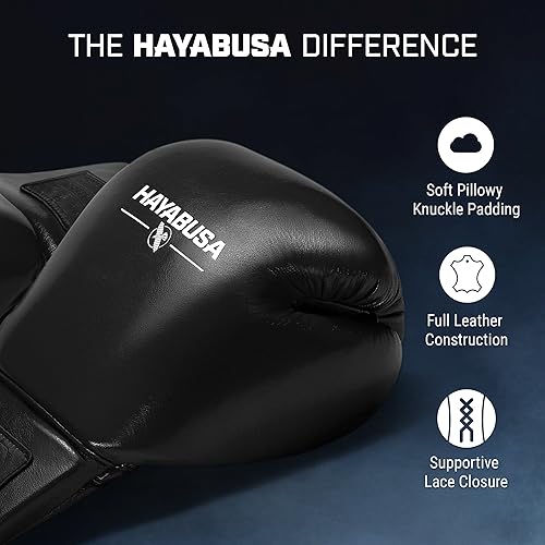 Miniatura 2 de Hayabusa Guantes de boxeo con cordones de cuero profesional para hombres y mujeres