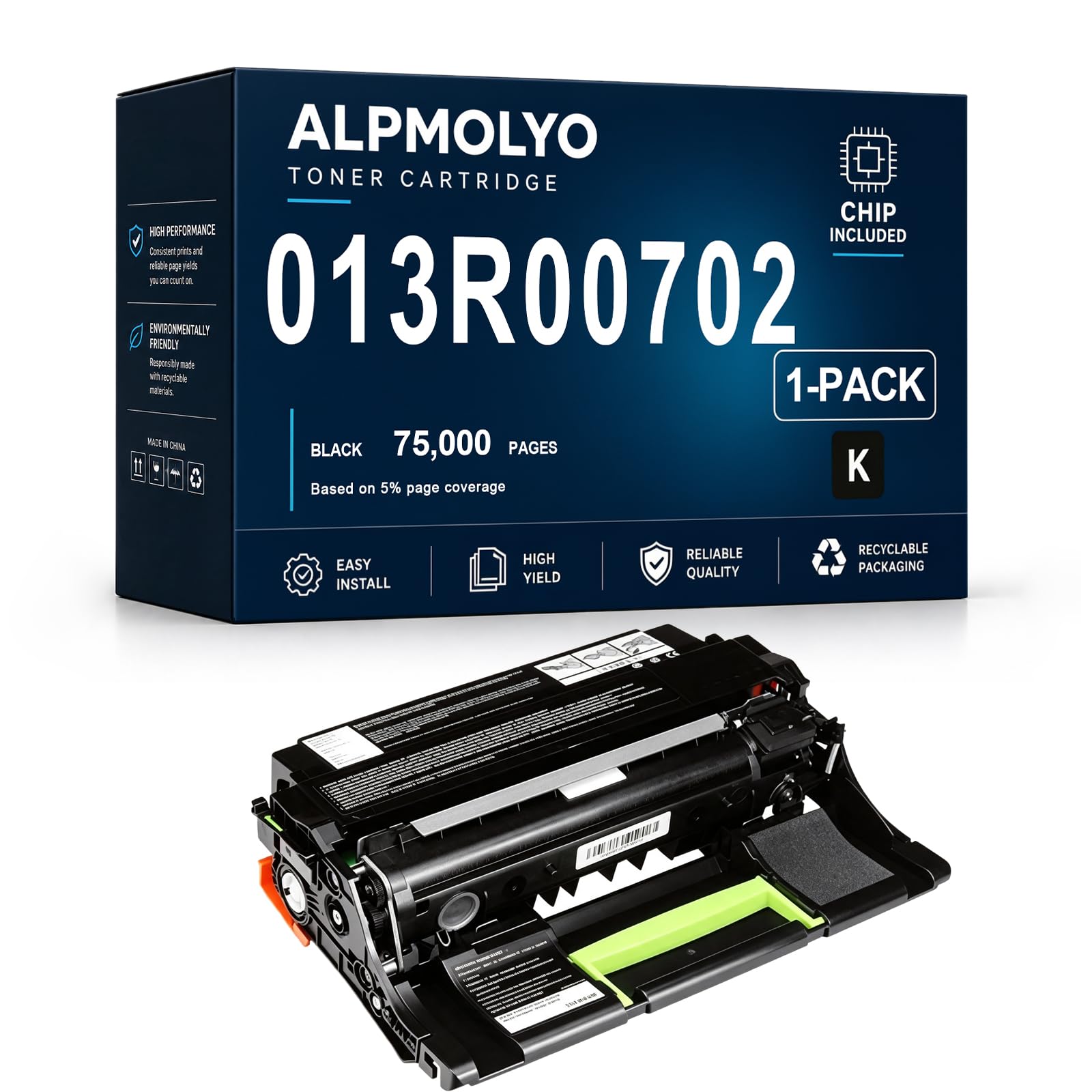 Sostituzione della cartuccia di toner ad alta resa B410 per 013R00702, compatibile con Xerox B410 VersaLink B415, con chip