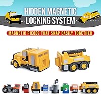 Vista 4 de Popular Playthings Vehículos de construcción magnéticos para mezclar o combinar