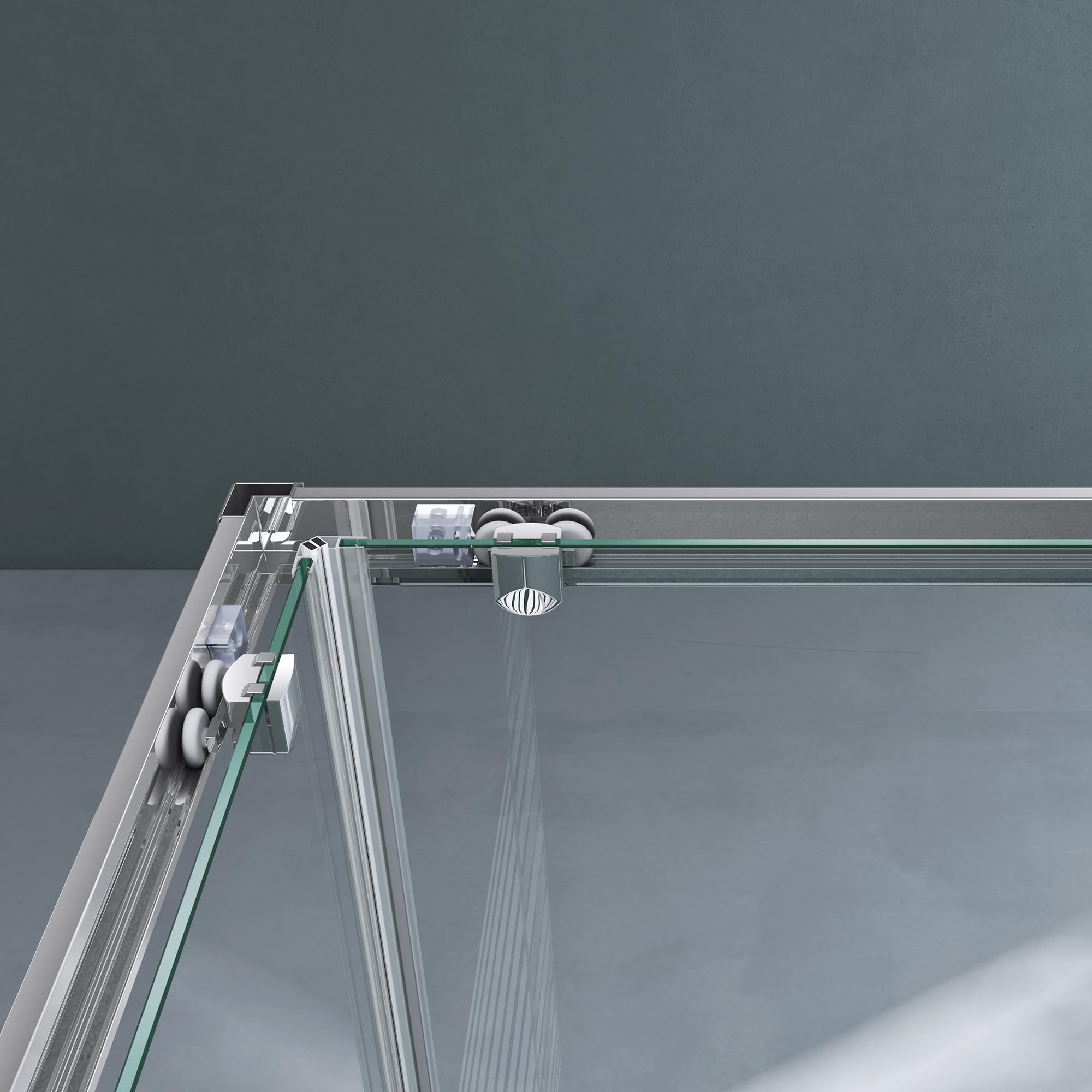 Mai & Mai Cabine de Douche en Angle Transparent avec Receveur 90x90x190cm