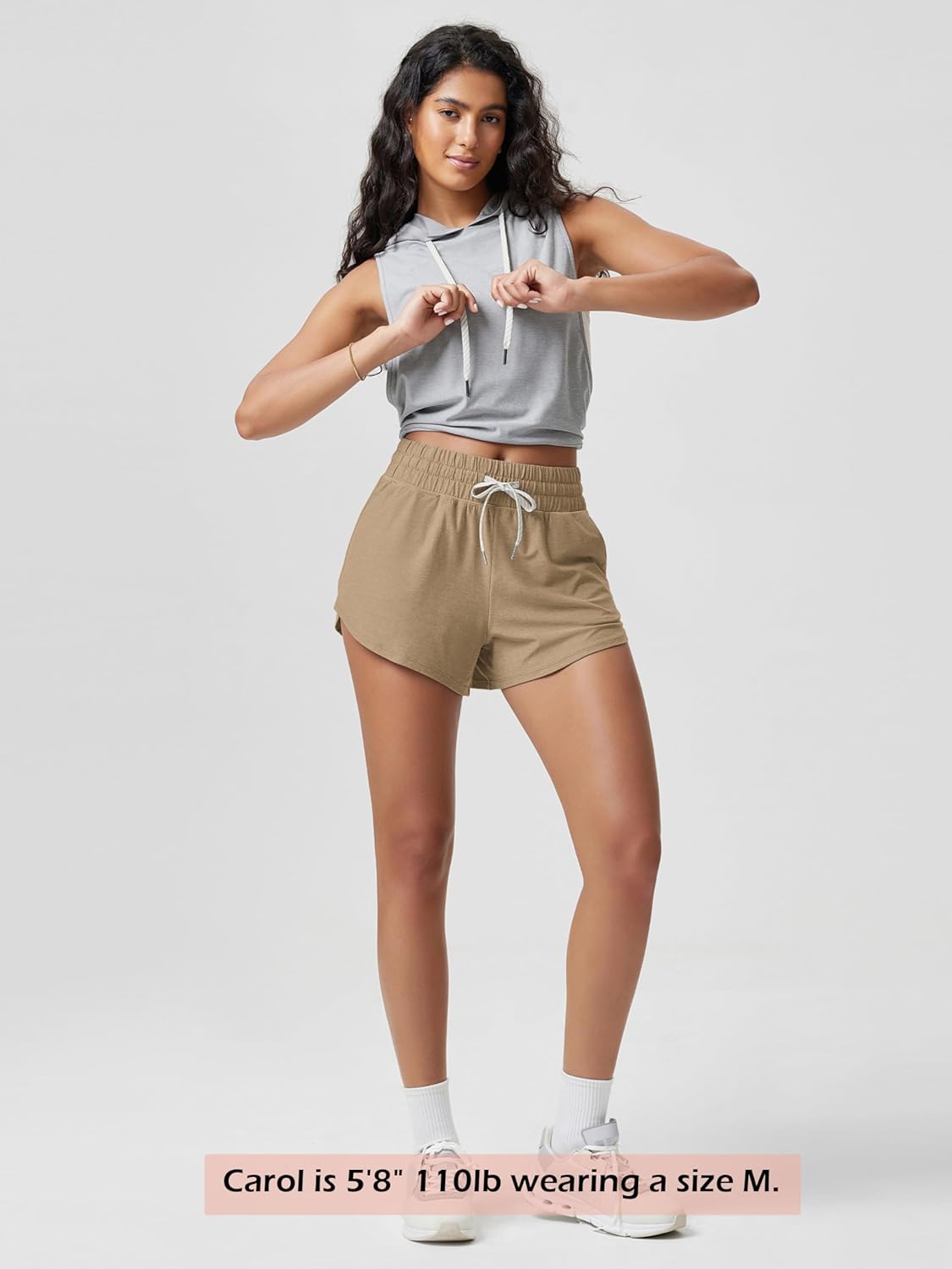 ODODOS Women's Performance Shorts Ultra Soft odSTRATUM Tech Mid Rise Relaxed Shorts with Pocket 3" Inseam Moisture Wicking - Image 5