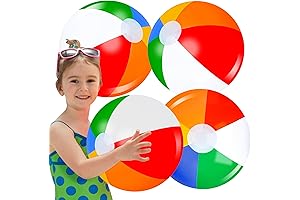 17 Inch Inflatable Pool Beach Balls 4 Pack