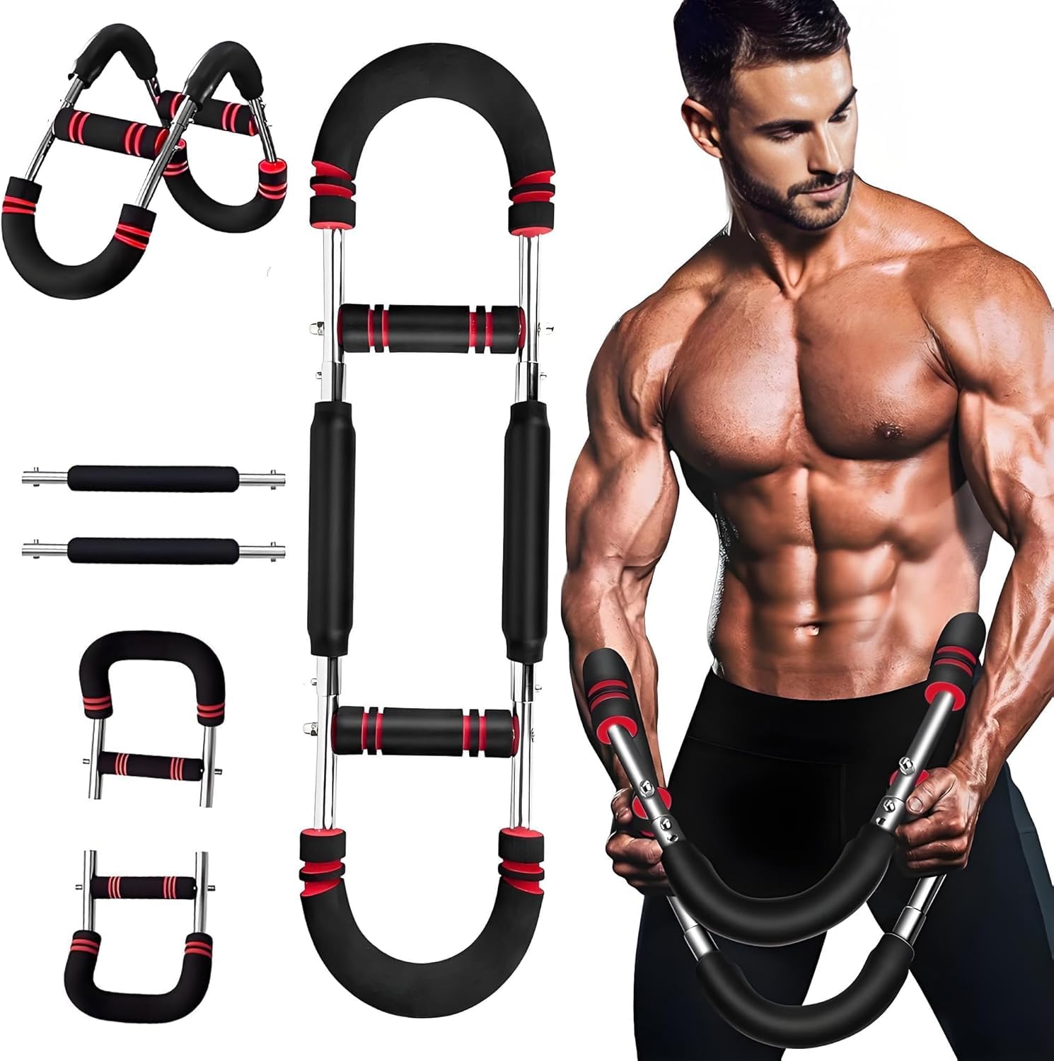 Home Workout Twister Arm Trainer - 40-100lb Adjustable Chest & Forearm Strengthener For S Portable Strength Trainer - View #4