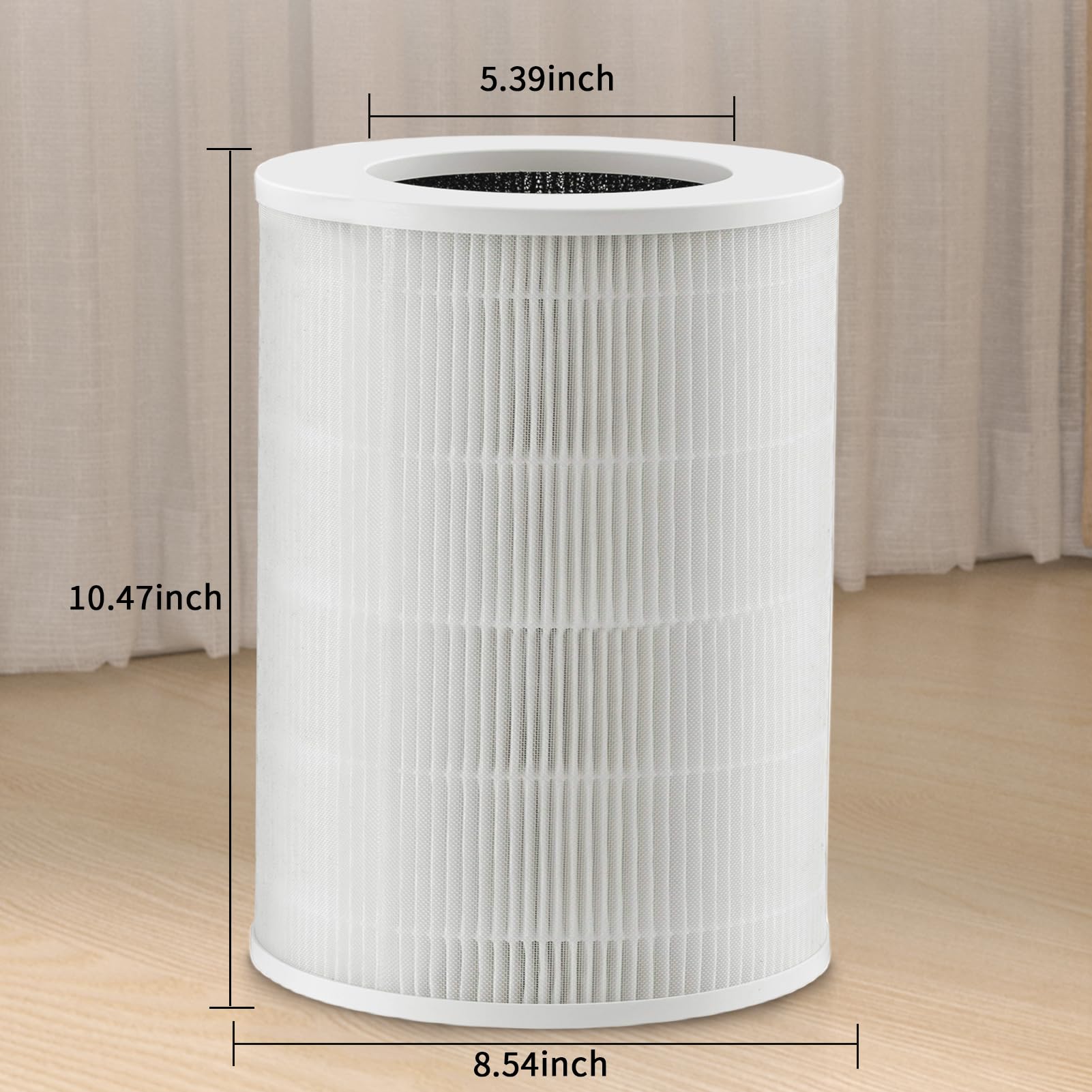 Filtro purificador de aire, sistema de filtración de 3 etapas, prefiltro, filtro HEPA H13, filtración de carbón, purifica eficazmente las partículas de aire de hasta 0,3 micras, 1 paquete