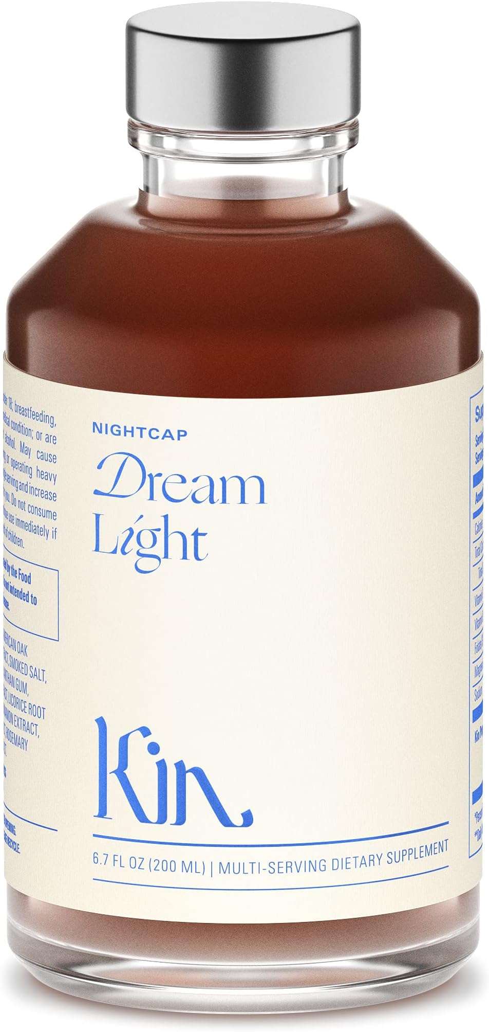 Dream Light by Kin Euphorics, Non Alcoholic Spirits, Nootropic, Botanic, Adaptogen Drink, Earthy Oak, Smoky Clove and Spicy Cinnamon, Soothe The Spirit and Quiet The Mind, 6.7 Fl Oz