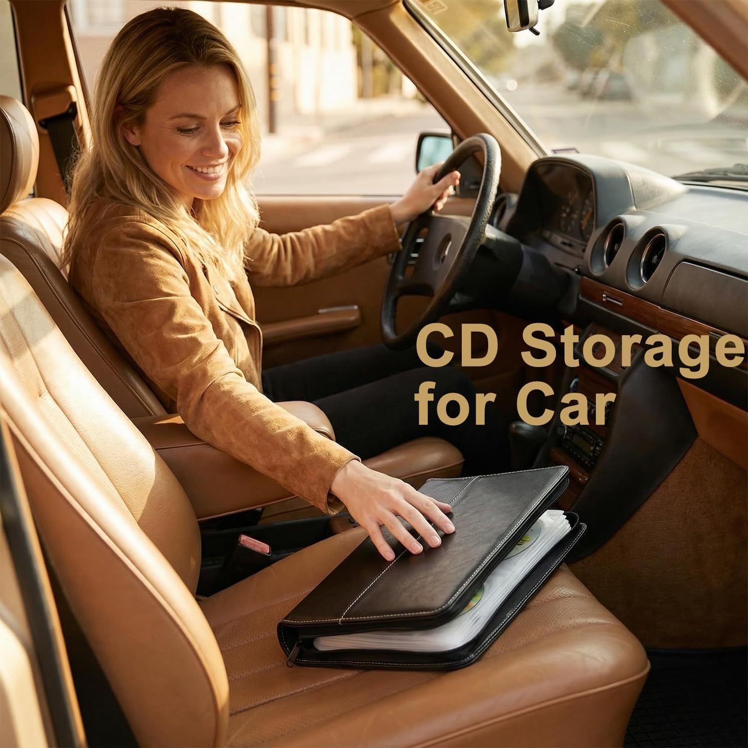 3 Pack CD DVD Storage Binder with Zipper - Holds 168 Discs & 84 Booklet Pockets & 168 Tag Slots, High-end PU Leather Cover for Blu-ray Movies, Music CDs, Audio Disks, Portable Media Organizer