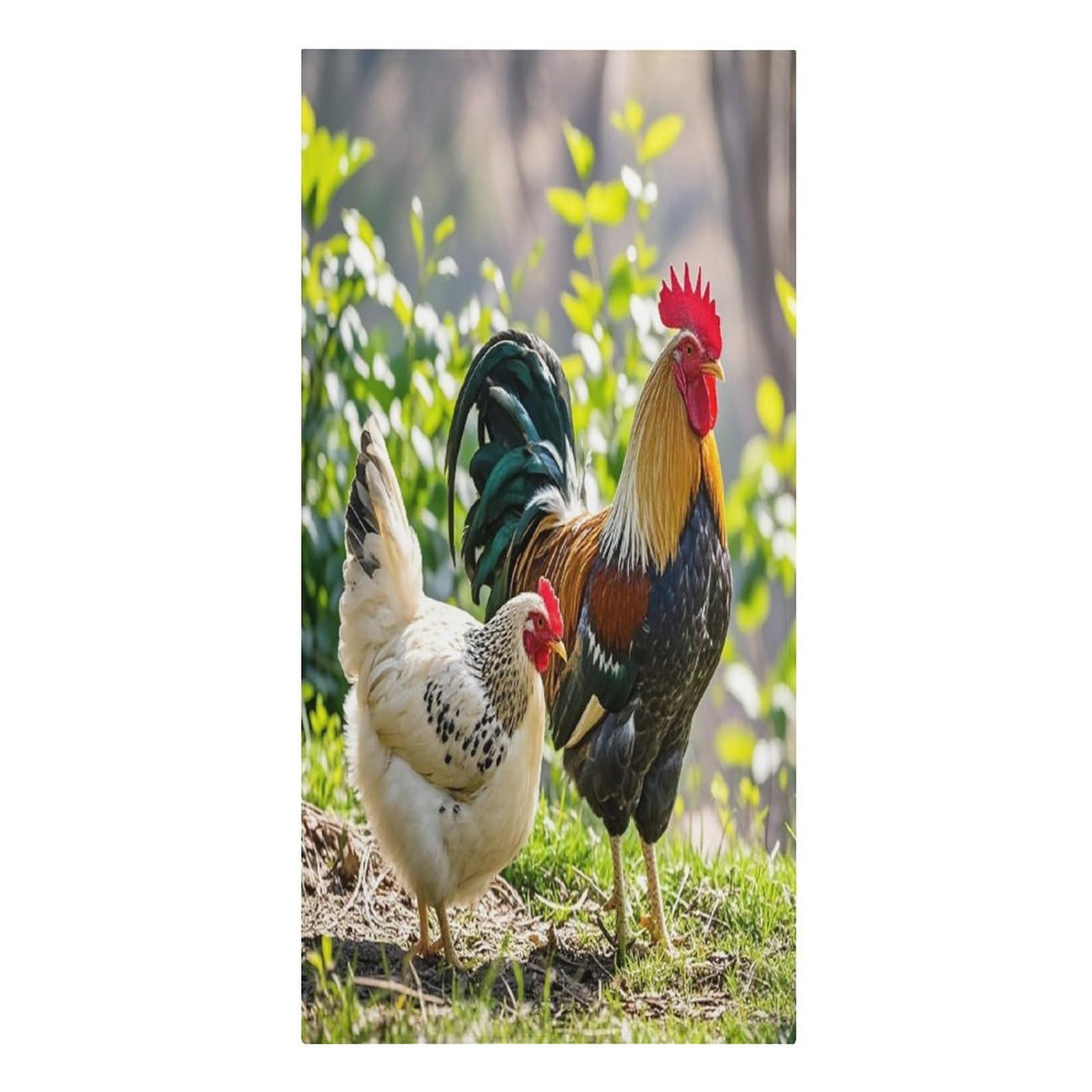 FekiLoot Rooster and Hen Towels Lightweight Thin Beach Towel Classic Soft Large Pool Towel Highly Absorbent Sand Free Bath Towels Travel Blanket for Vacation Essentials Adult Gift 30" X 61"