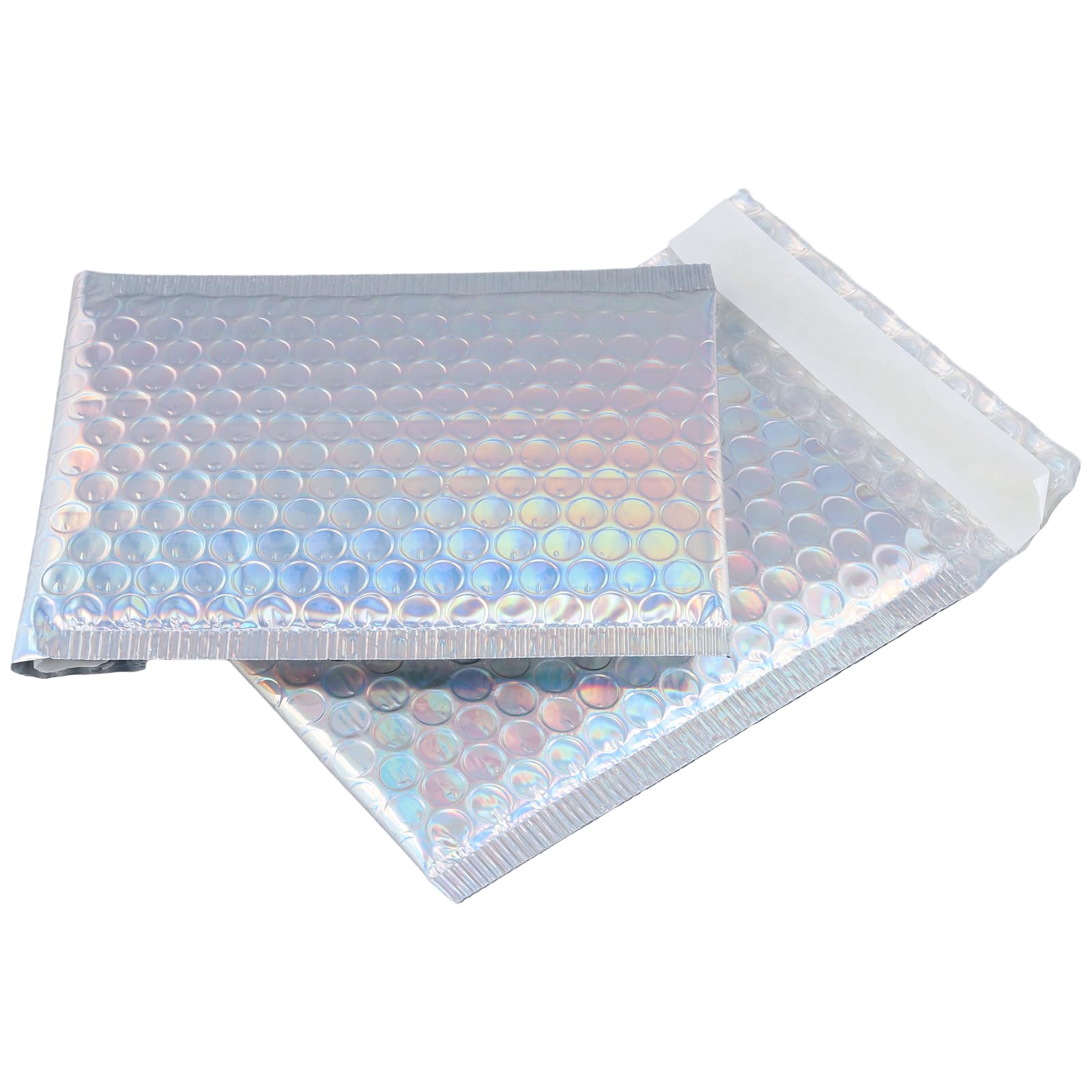 ZOENHOU Lot de 100 enveloppes à bulles pour envoi postal, rembourrées, autocollantes, imperméables et résistantes aux chocs - 12,7 x 15,2 cm - Argenté