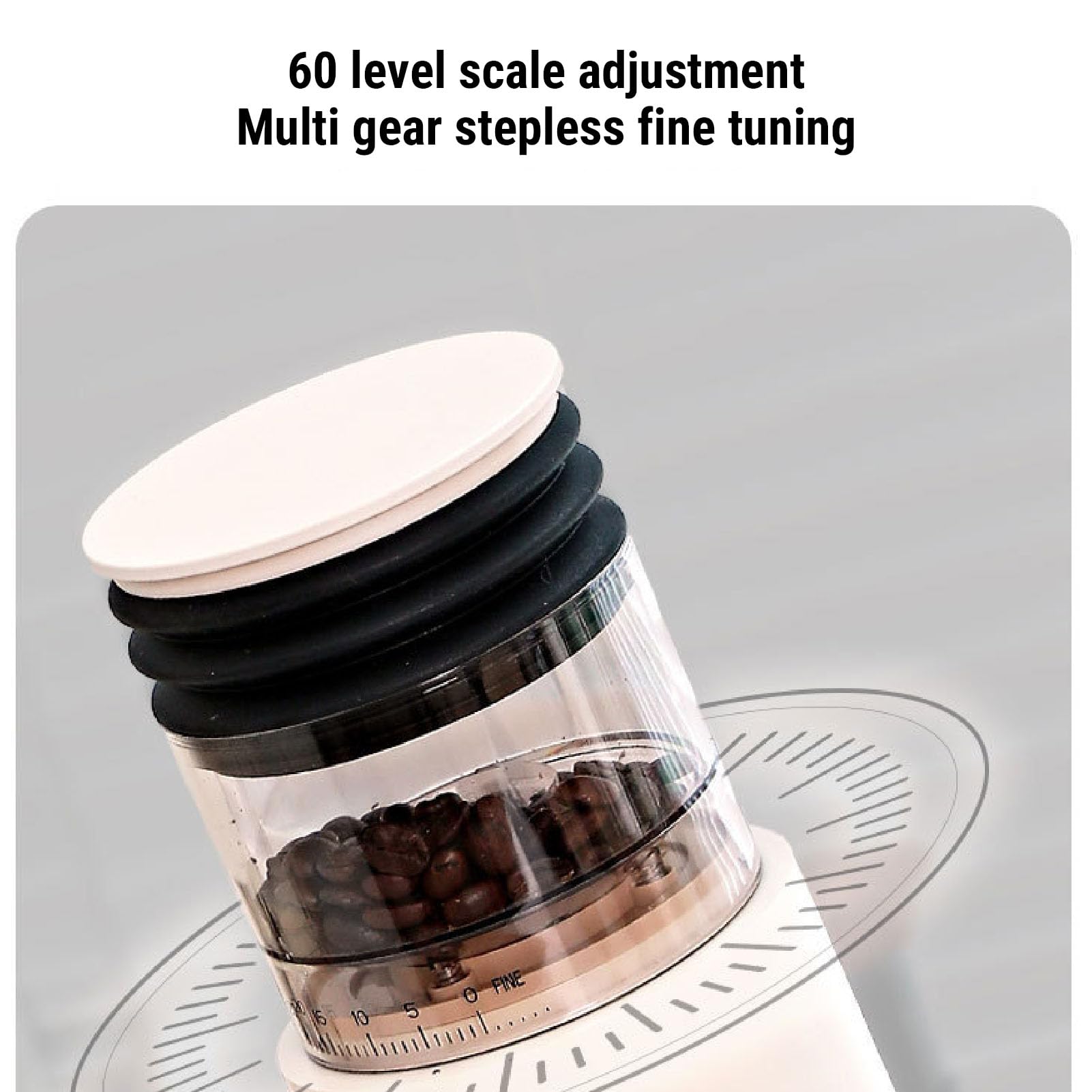Generic Molinillo de café Eléctrico Recargable, Aspereza Ajustable Antiestática para Elaboración Casera, Capacidad de 80g (685 Albaricoque)