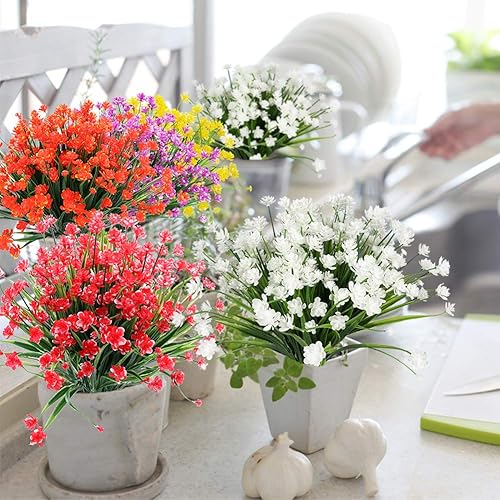 Miniatura 5 de ArtBloom Plantas y flores artificiales para exteriores, resistentes a los rayos UV