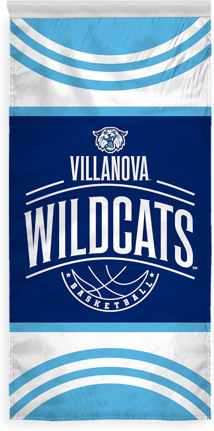 AGAS Villanova VU University Banner Scroll Sign 17.5" × 48" with Hanging Cord – Polyester Wildcats Wall Banner
