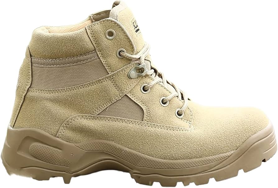 Amazon.co.jp: メンズローカットミリタリーブーツ、滑り止めの春と秋の