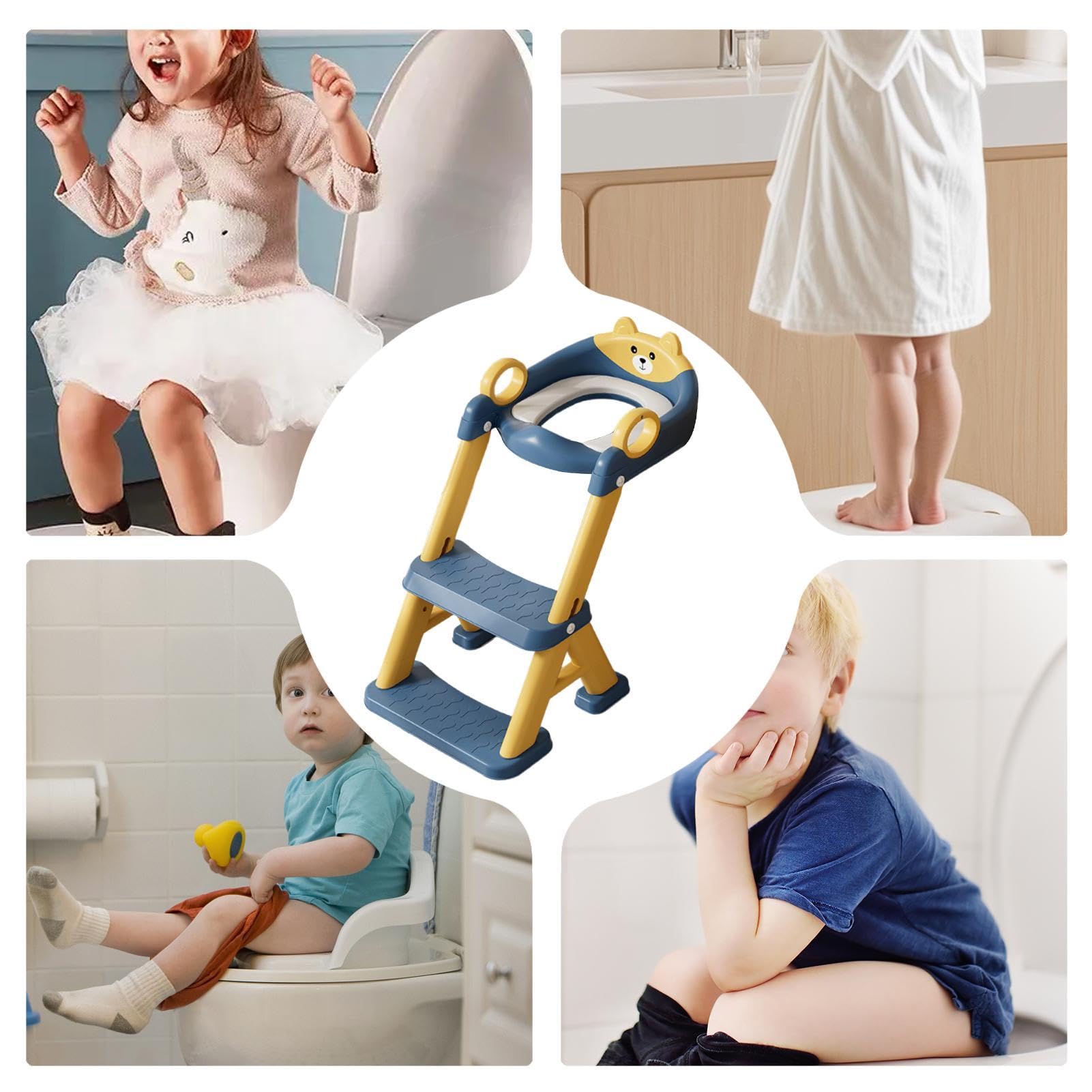 Sedile di allenamento con vasino per bambini, sedile del gabinetto Altezza | Strumenti per bambini pieghevoli Allenatore per bambini non slip p