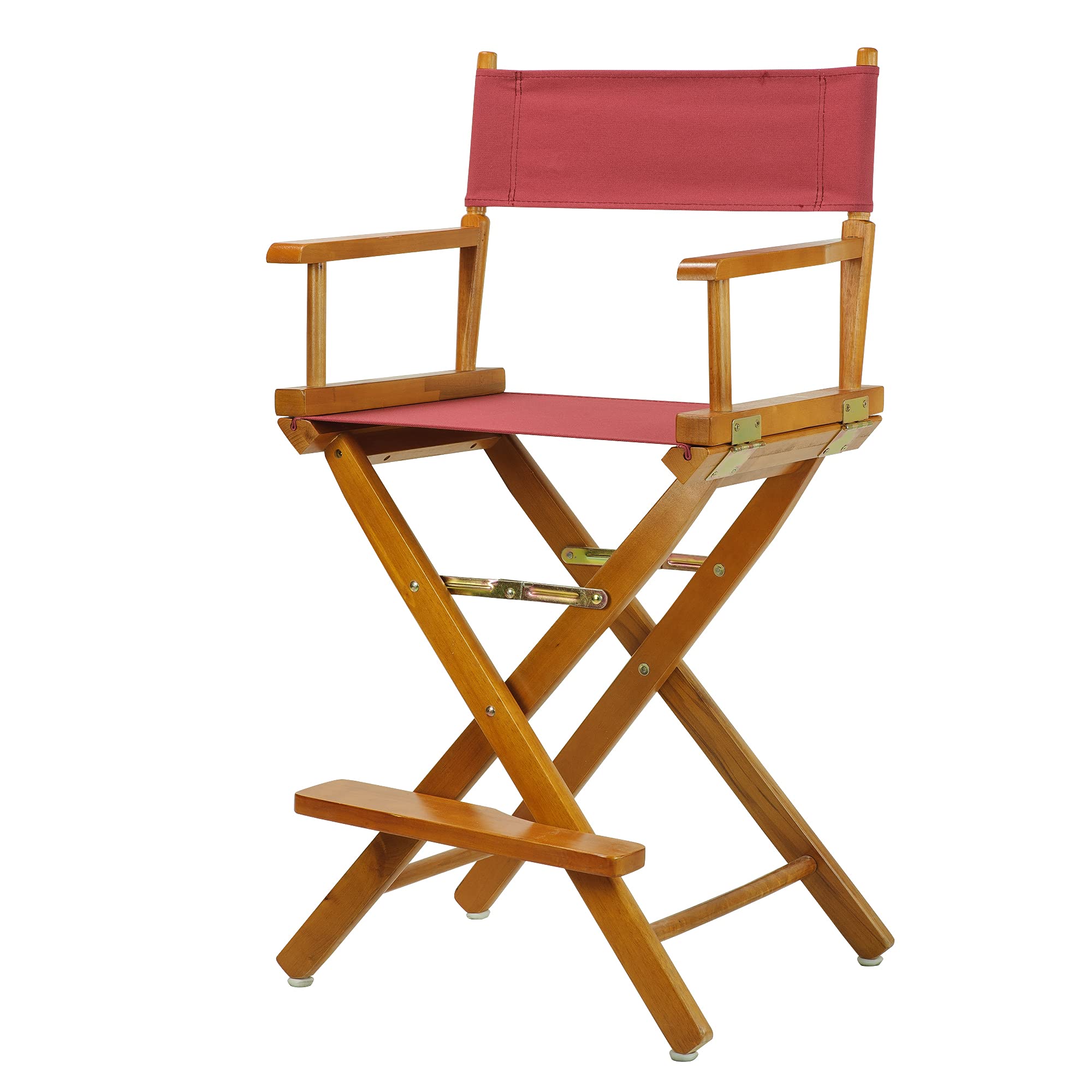 24" Director's Chair Honey Oak Frame-Burgundy Canvas