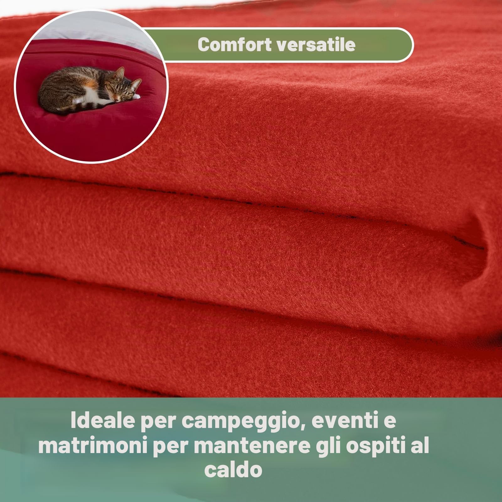 Dreamscene morbido copriletto coperta Tinta Unita Rosso rosso – 120 x 150 cm