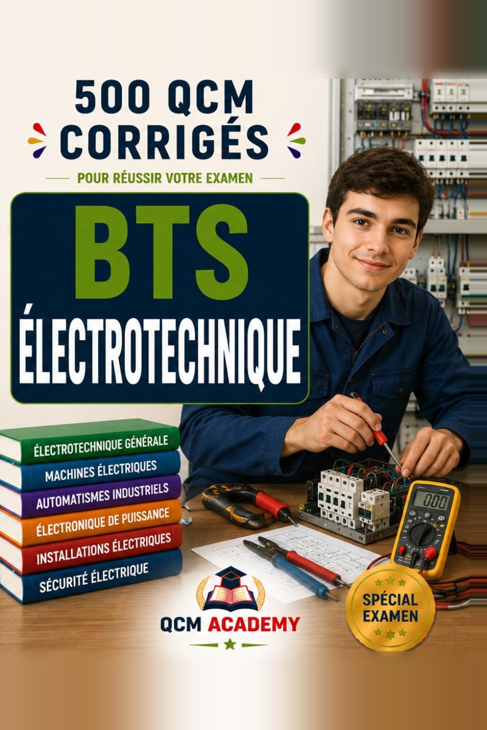 BTS Électrotechnique: 500 QCM Corrigés | Référentiel rénové 2025 | Cahier d'entraînement pour réussir l'examen en autonomie | Machines, distribution, ... automatismes, énergie | Annales et révision