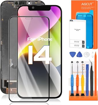INCELL for iPhone 14 Screen Replacement for iPhone 14 LCD Display A2882, A2649, A2881, A2884, A2883 LCD Digitizer Touch Screen Assembly Repair Part with Protective Film+Tools