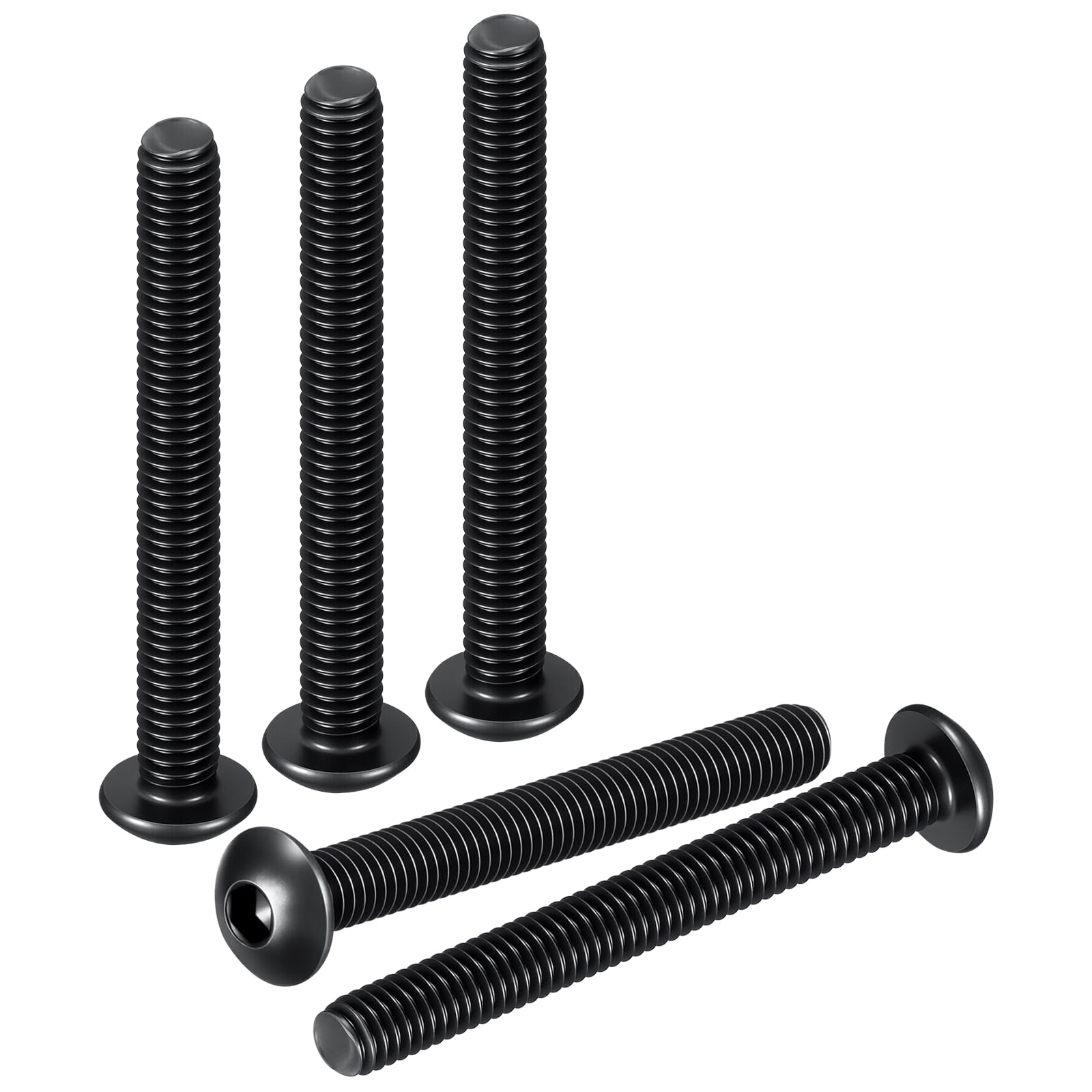DTGN M4-0.7x35mm Button Head Socket Cap Screws - 50Pack - Good for Road Bicycle, Mountain Bike, Auto, Motorcycle - Carbon Steel Black Oxide - Hex Socket Drive Fasteners โ image 1