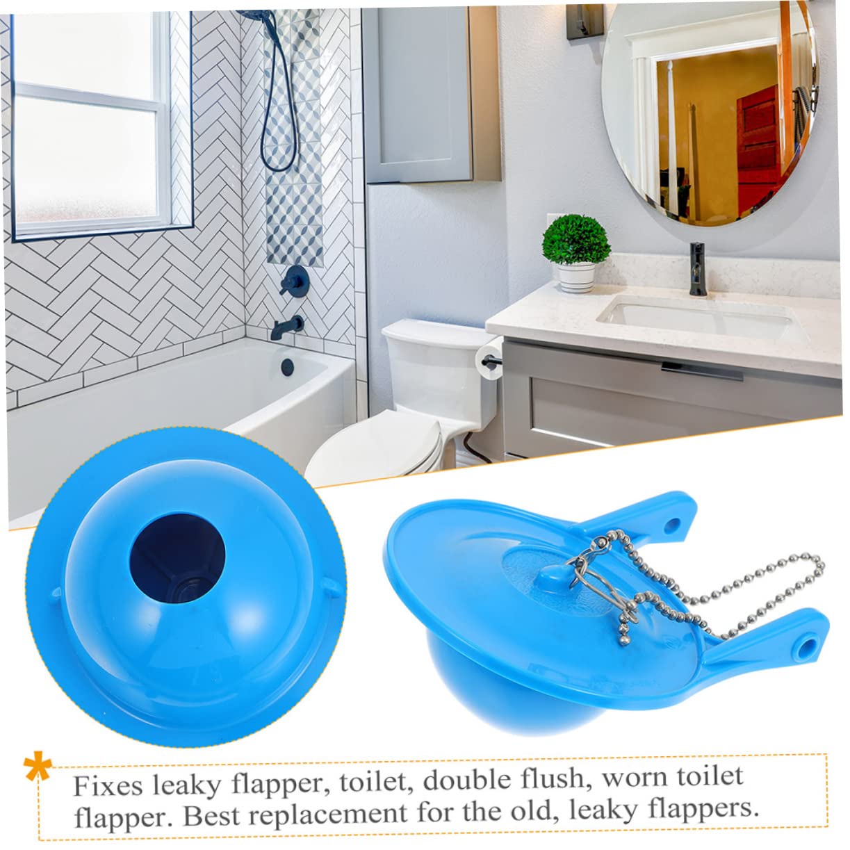 Veemoon 6stücke Toilettenflapper Ersatz Für Spülende Toiletten Wasserdichtes Material Gegen Leckagen Einfache Installation Langlebige Toilettenspülungskomponenten