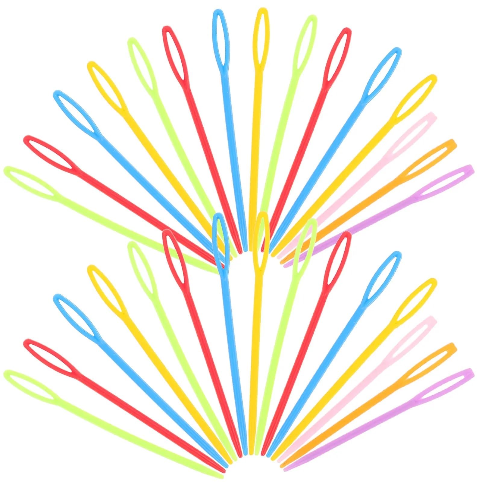 Large Eye Sewing Needles 400Pcs Plastic Sewing Needles 7Cm 9Cm Large Eye for Kids Weaving Craft Needlework Projects Safe Smooth Surface Tools