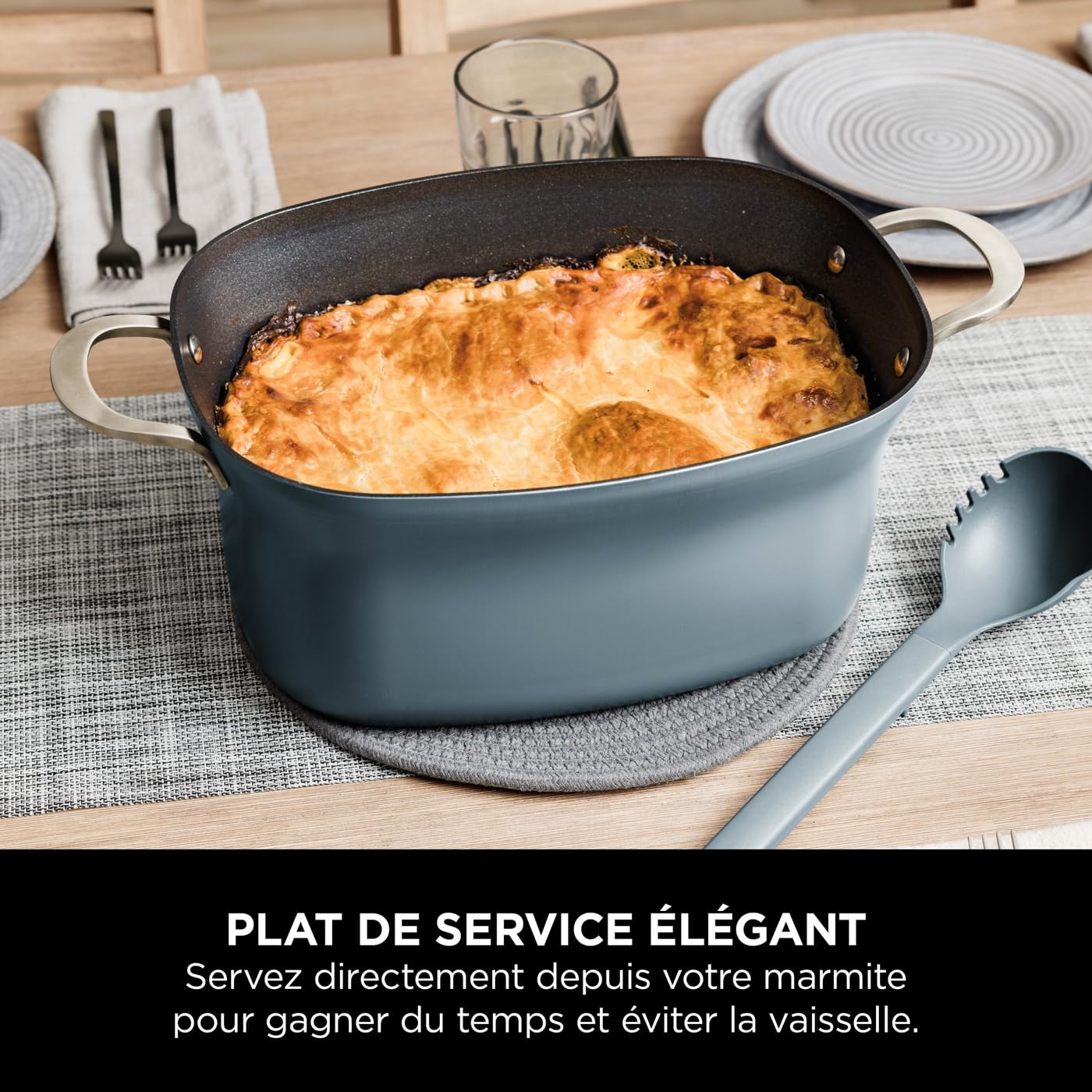 Ninja Foodi PossibleCooker 8 L, Multicuiseur et Mijoteuse 8-en-1, Cuve antiadhésive, Cuillère et Couvercle, Appareil de cuisson, Mijoter, Cuir à la vapeur, Saisir, Rôtir, 8 portions, Gris, MC1001EU