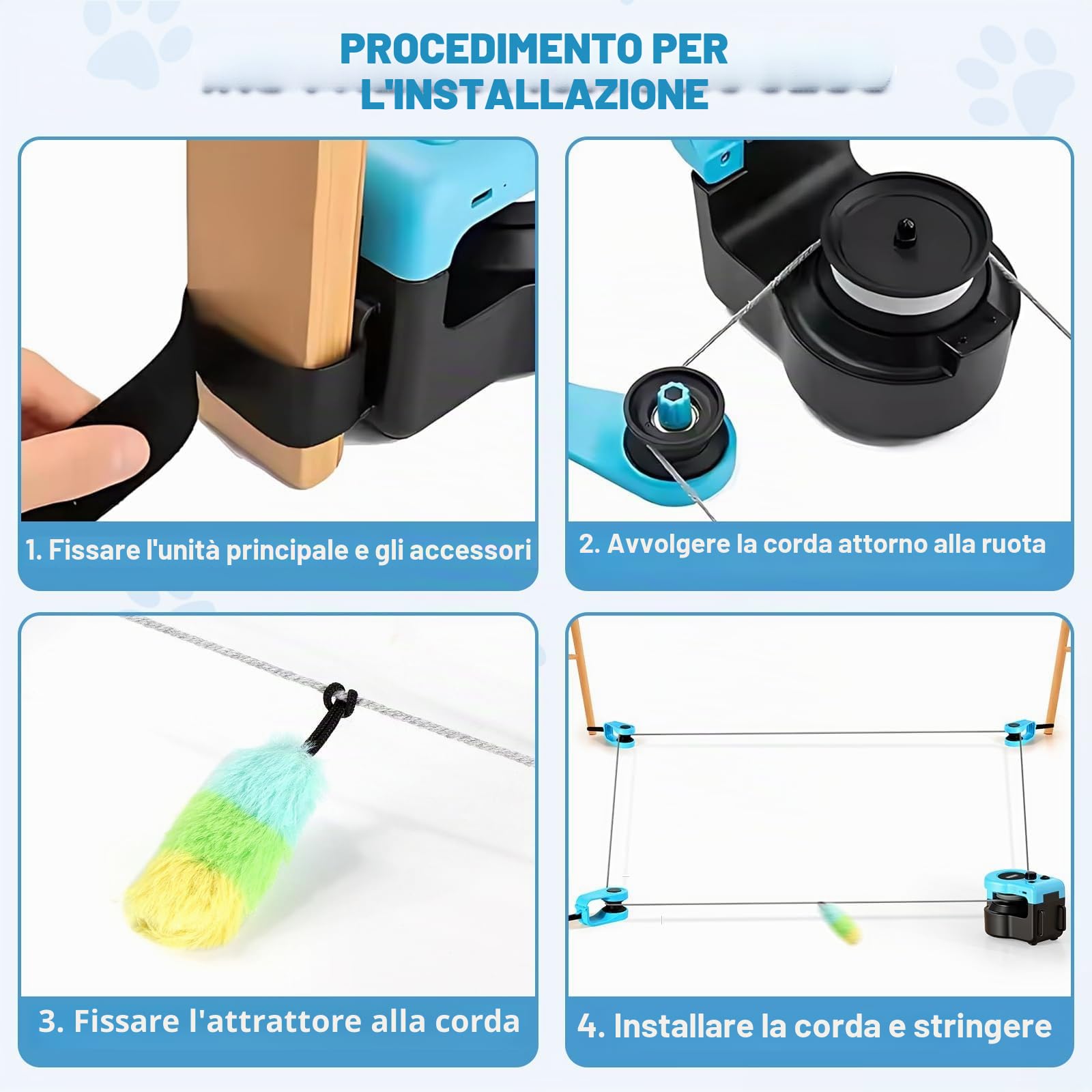 Giochi Automatici/Automatiche per Gatti di Interno con Telecomando, Giochi Interattivi, Giochi di Esercizio con Velocità Regolabile, Suoni di Topo Realistici, Fa Correre e Cacciare i Gattini Ennuyati