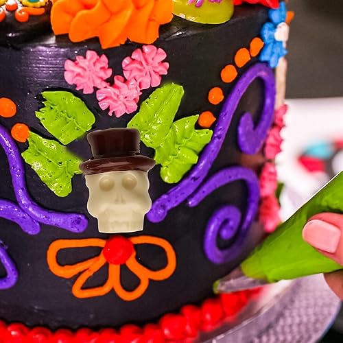 Miniatura 6 de Cybrtrayd Life of the Party H165 Cinco de Mayo - Molde de caramelo de chocolate con calavera mexicana del Día de los Muertos en bolsa de polietileno