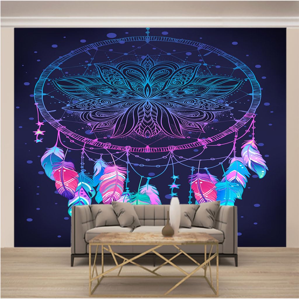 Papier peint intissé 3D mural XXL 350x256 cm mauve salon