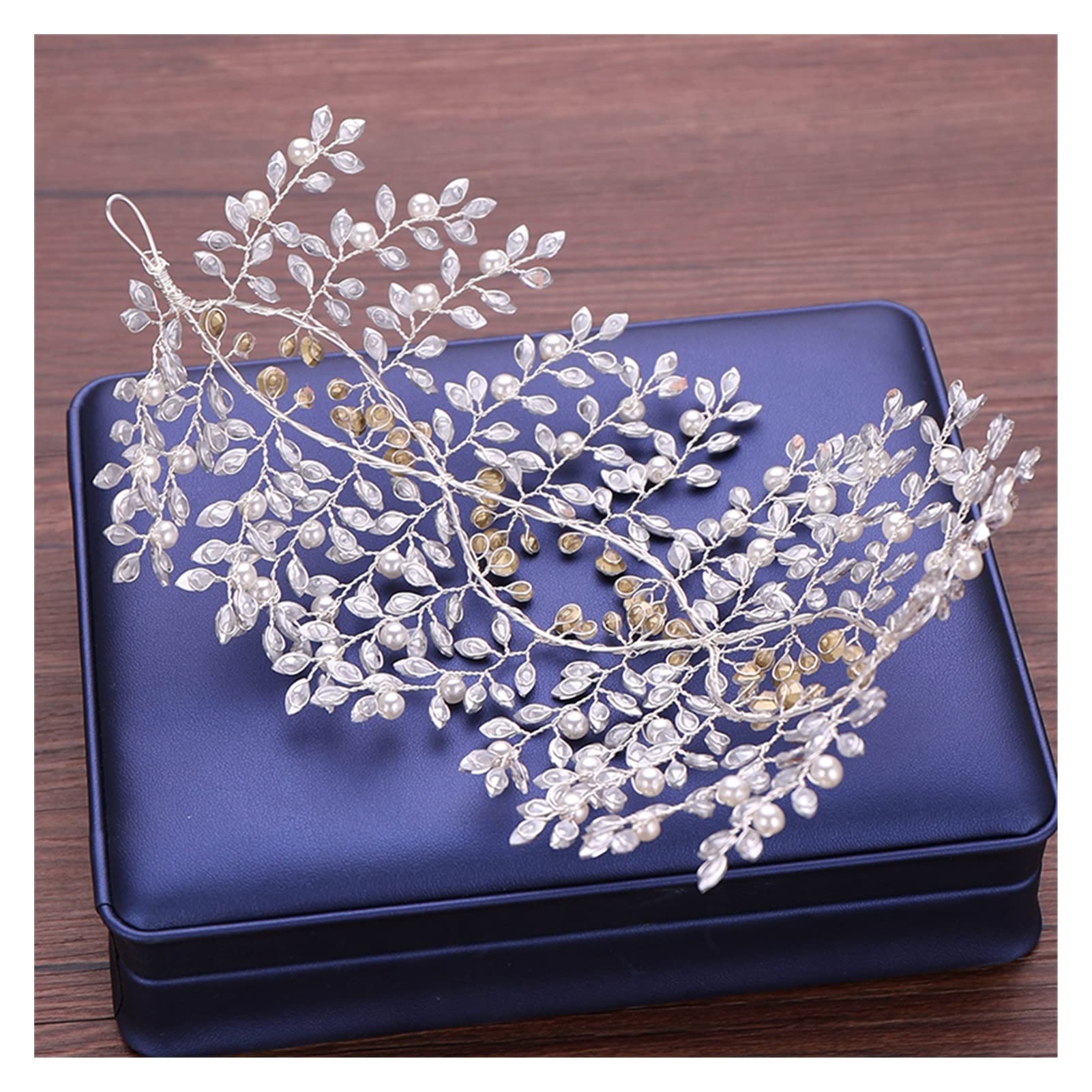 Lusurie Fasce for la Testa del Matrimonio di Strass for la Spina for la Sposa Accessori for Capelli Perle for Capelli Vine Vine Rhinestone Bridal Headpiece
