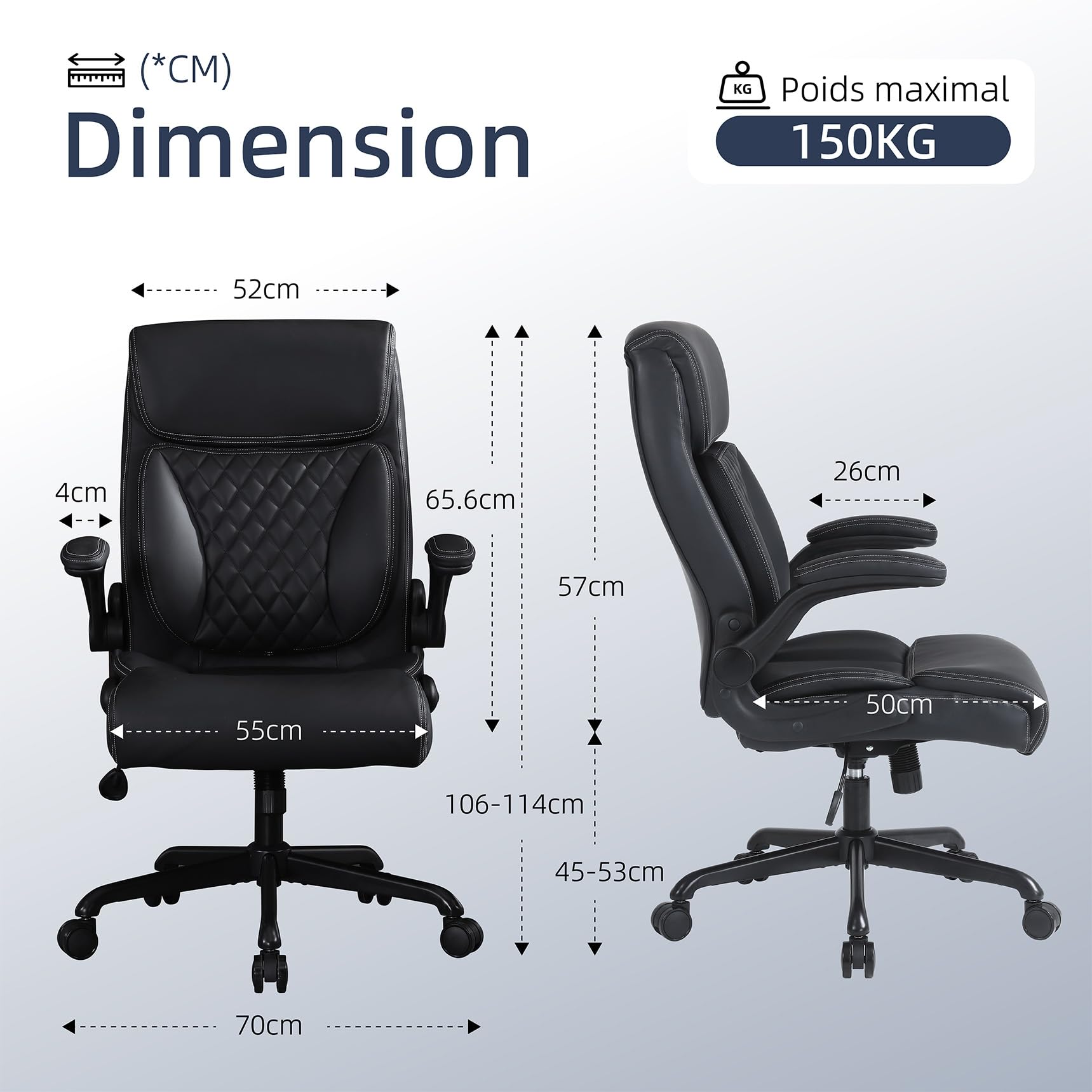 Chaise Bureau Ergonomique Fauteuil Bureau Comfortable Professionnel