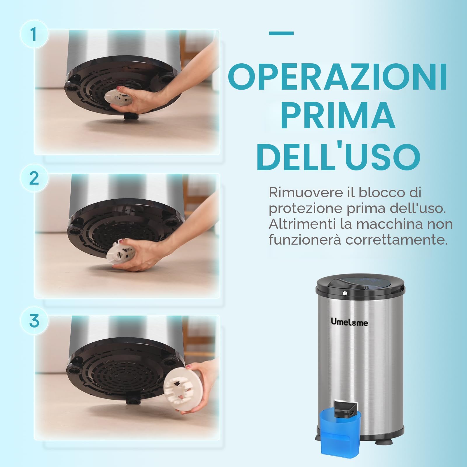 Centrifuga per Biancheria 6kg, 2800 RPM Risparmio Energetico, Argento