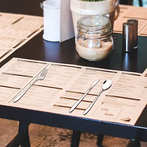 Miniatura 6 de Juego de cubiertos de 20 piezas de acero inoxidable, juego de cubiertos pulidos con espejo, incluye tenedores, cucharas de cuchillo, apto para