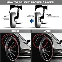Vista 2 de DCVAMOUS 4 adaptadores de rueda de 6x135 a 6x5.5 de 1 pulgada con pernos de 14x2 compatibles con Ford 6 Lug 6x135 a 6x139.7 para F150 2004-2014