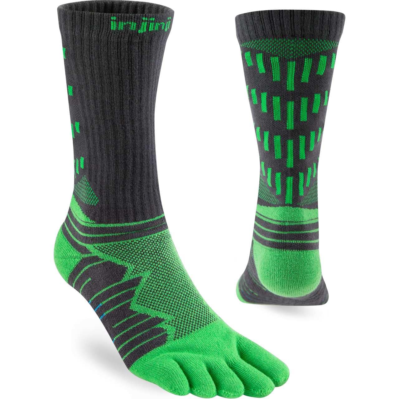 Injinji Ultra Run Crew, Emerald, Large
