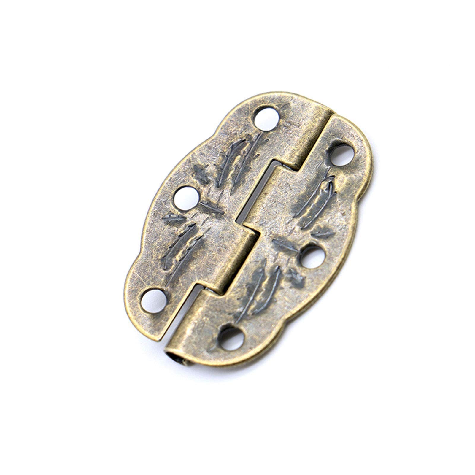 Nvsfzgiyg One Color Antique Hinges,Bronze Decorative,Wooden Box Hinge,20Pcs Cabinet Decoration Jewelry With Screw For Vintage Door Drawer Furniture Fittings Butt