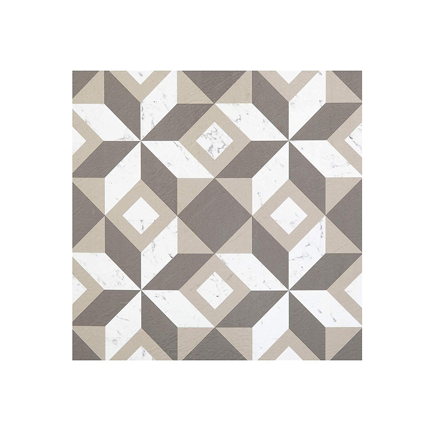 Achim Home Decor レトロ自己粘着性 12インチ ビニールフロアタイル タイル20枚 - 12インチ x 12インチ プリズムマーブルパターン - 剥がして貼るだけ キッチン/ダイニングルーム/寝室/浴室用DIYフローリング
