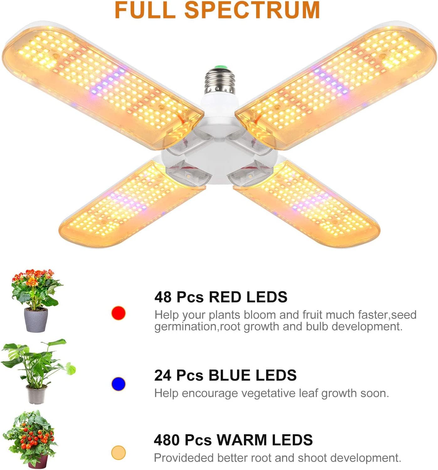 Amazon.co.jp: 植物育成ライト200w相当 タイマー機能付きフル