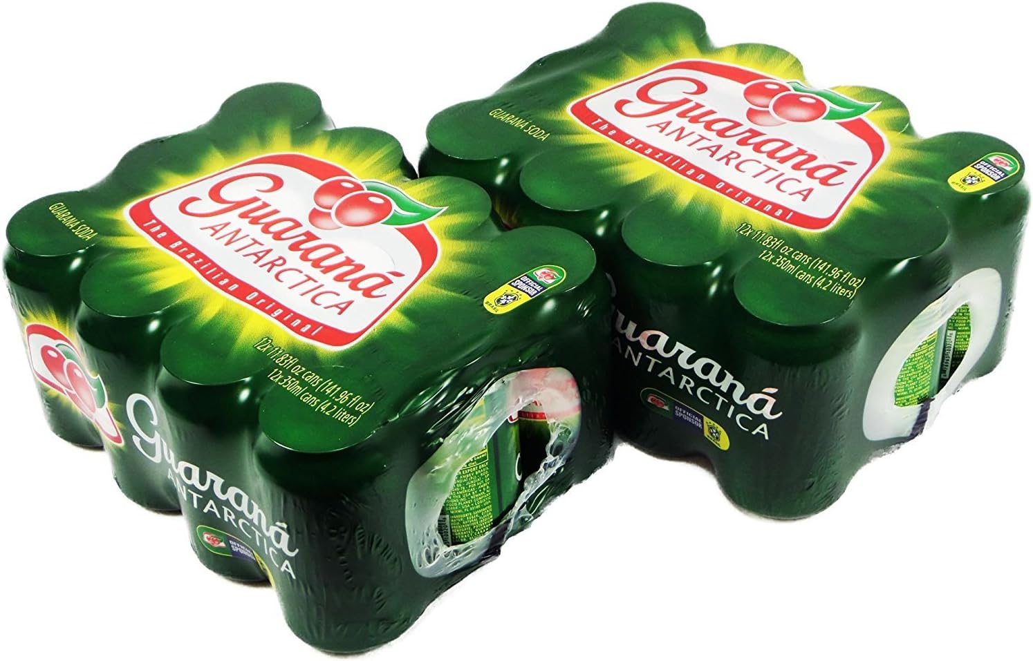 Guarana Antarctica 350ml | 11.83 Fl.Oz (Pack of 24) by Brex America