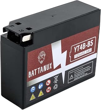 YT4B-BS Battery & Motorcycle Battery, Sealed SLA/AGM 12V2.3Ah ATV/UTV/Snowmoble/Motor bike Battery Maintenance Free & No tools for installation & Advanced Technology & Environmental