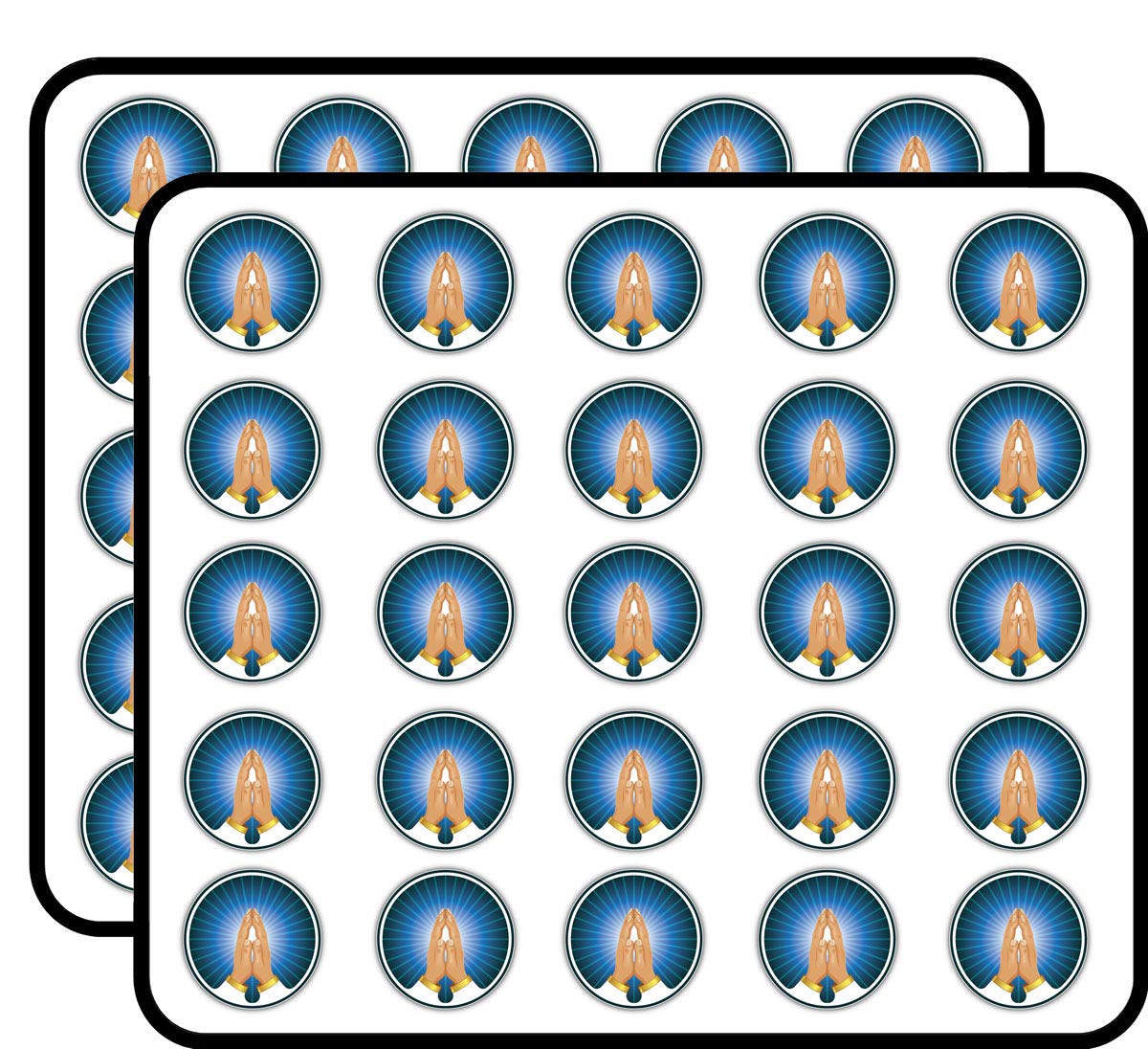 Praying Hands Label Religion Decorative Scrapbooking Sticker Waterproof Vinyl Stickers for Water Bottle, Laptop & Phone Case – 50 Pack