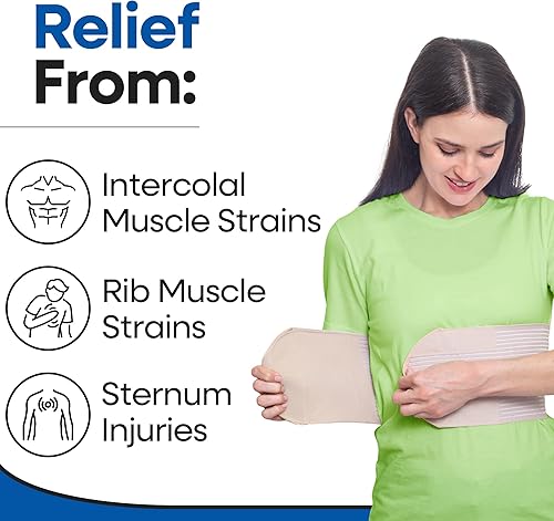 Miniatura 2 de Rib Brace - Carpeta de pecho  Cinturón de costilla para reducir el dolor de la caja torácica  Soporte de compresión de pecho para lesiones