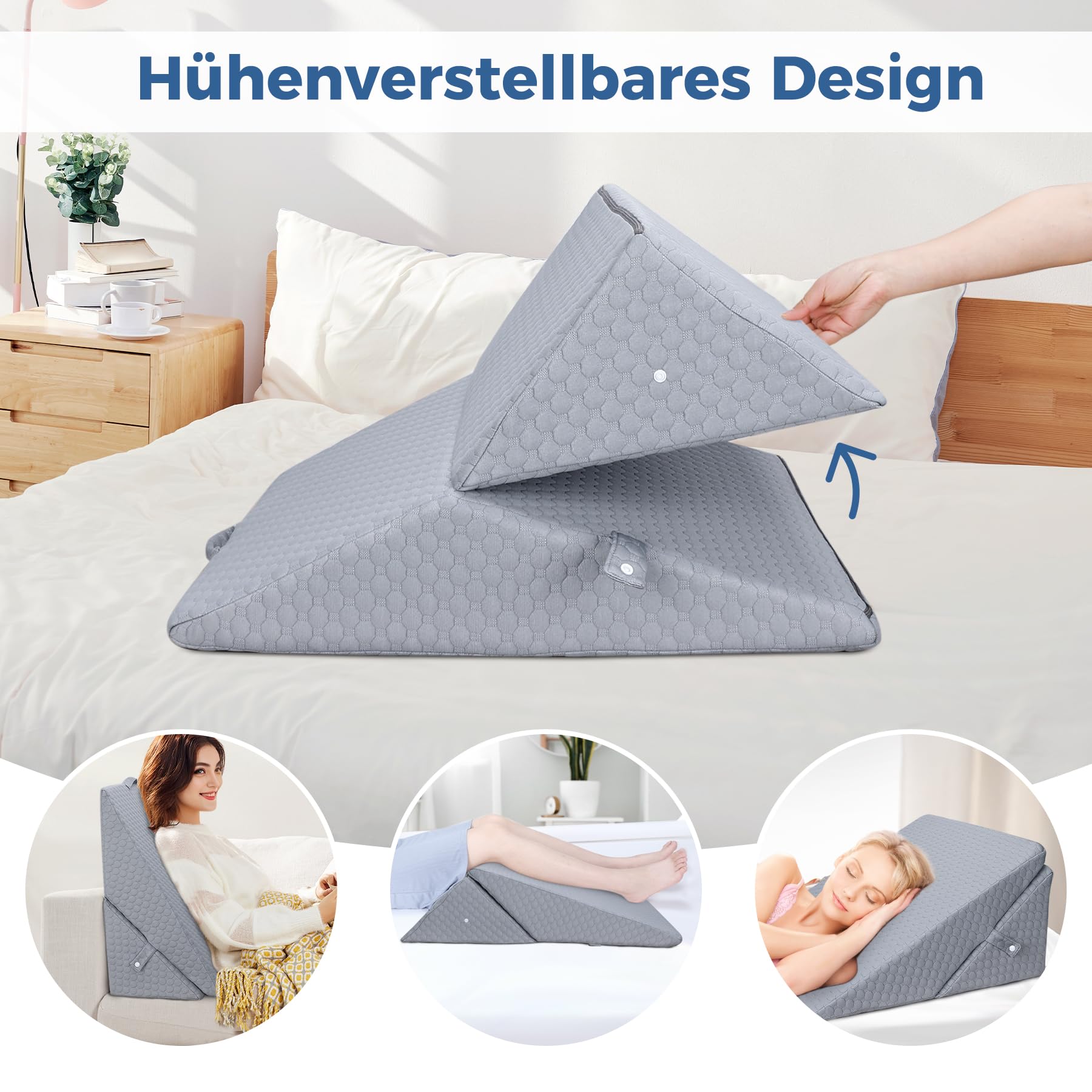 INFANZIA Wigkussen, rugkussen, boekenkussen voor bed