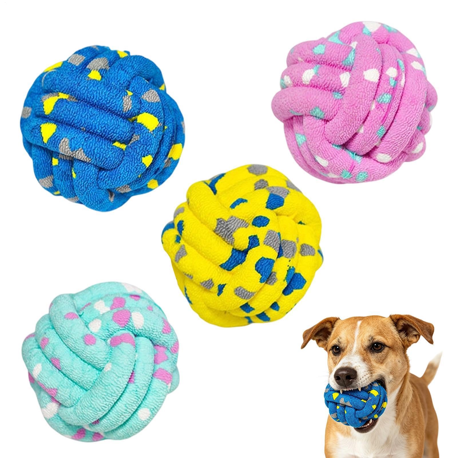 Balle Interactive Canine : pack de 4 balles rebondissantes et flottantes pour chiot