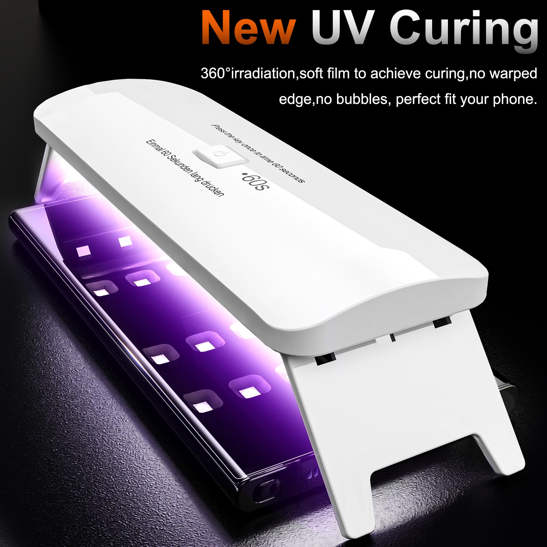 Fotbor [Protector de pantalla de cero burbujas para Samsung Galaxy S23 Ultra/S22 Ultra, paquete de 2 películas de curado UV curvadas 3D [alineación automática], ajuste perfecto, sedoso, suave,