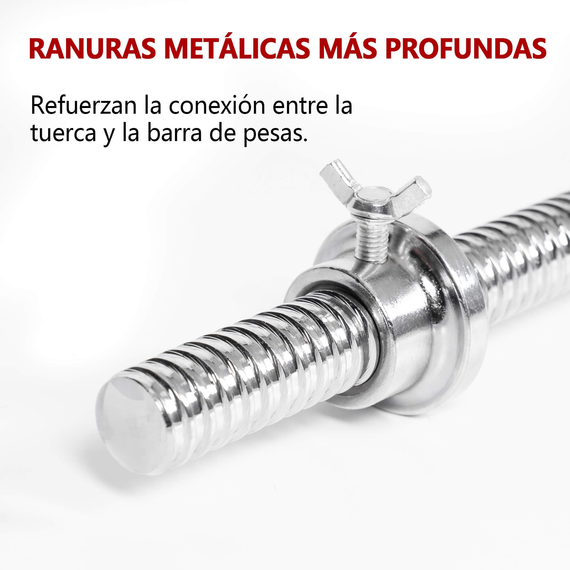 ALLINLIFE Barra de Pesas 180/220cm, Barra Recta Desmontable 25/28mm de Diámetro cromado, 2 Tuerca, Acero Resistente, Agarre Antideslizante, Barra de Levantamiento de Pesas, Barra Olímpica en Gym Casa