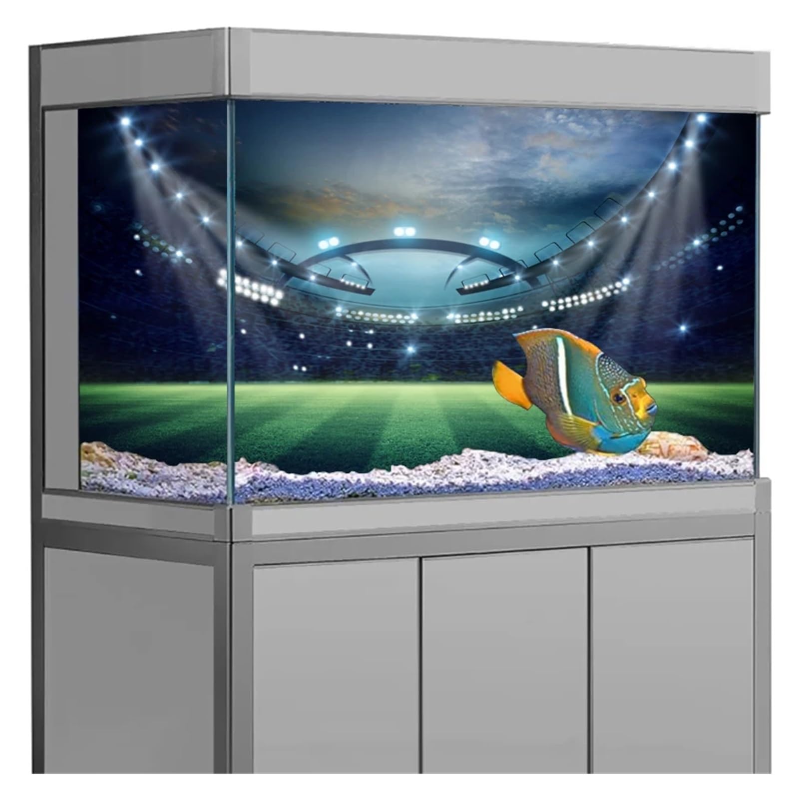 Aquarium Hintergrund Aufkleber Hintergrund Poster Fisch Tank Dekoration Selbstklebende Tapete Hintergrund(41x 122cm)