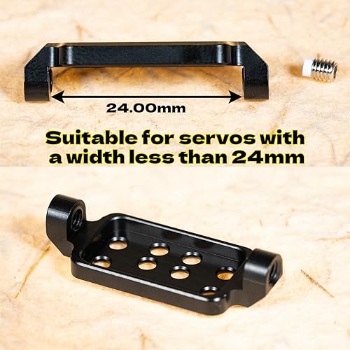Miniatura 6 de Limit - Soportes de correa para SCX24 AX24 FCX24, montados en el servo (el ancho del servo debe ser inferior a 0.945 in), revestimiento negro de