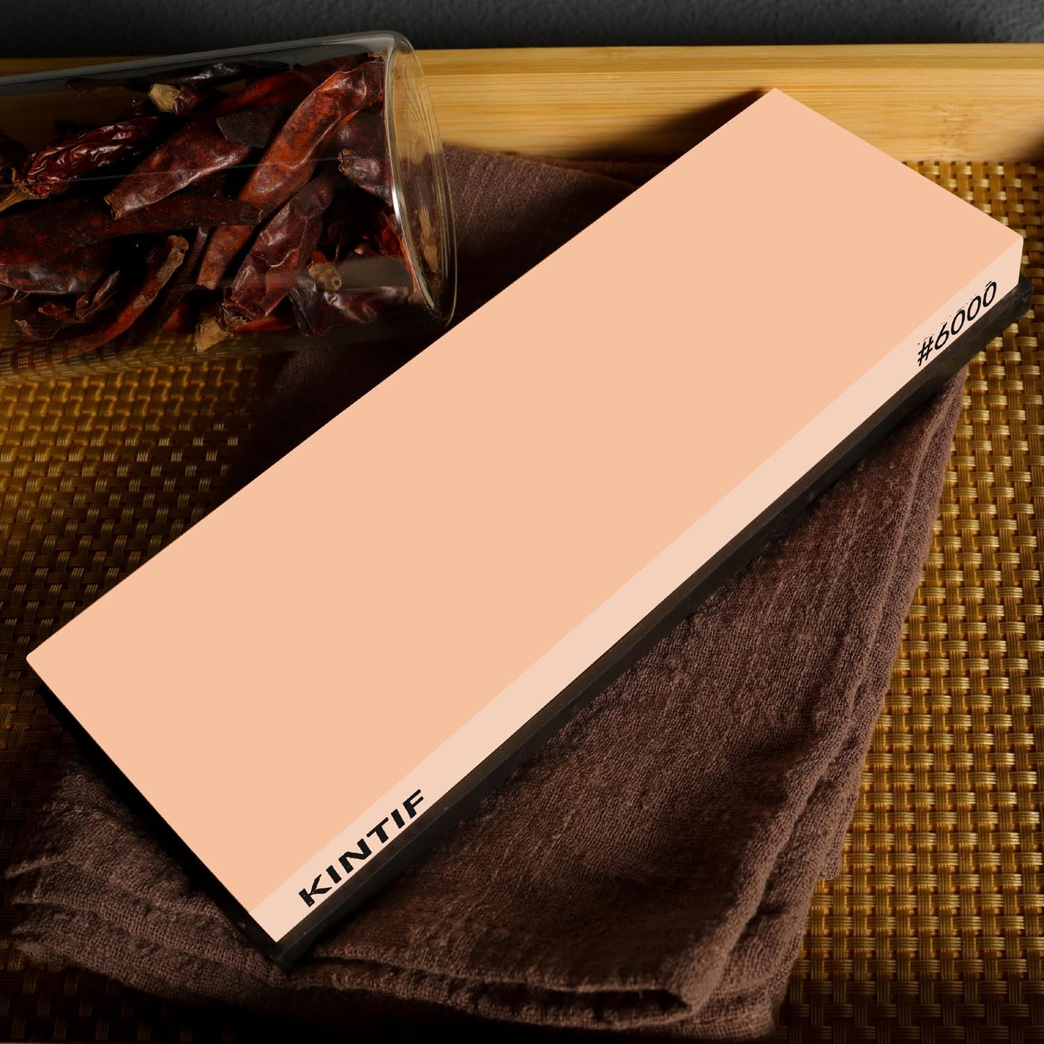 Sharpening Stone Whetstone #6000, Fine Polishing Finish, Splash and go, Cuts fast, Not clog, Low, WearWhetstone knife sharpener