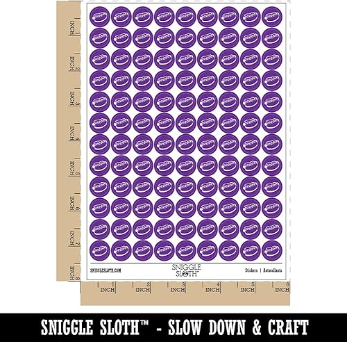 Miniatura 5 de Hotdog Wiener Bun Ketchup Mustard - Paquete de calcomanías redondas - Acabado brillante - Tamaño de 0.50 pulgadas - Negro