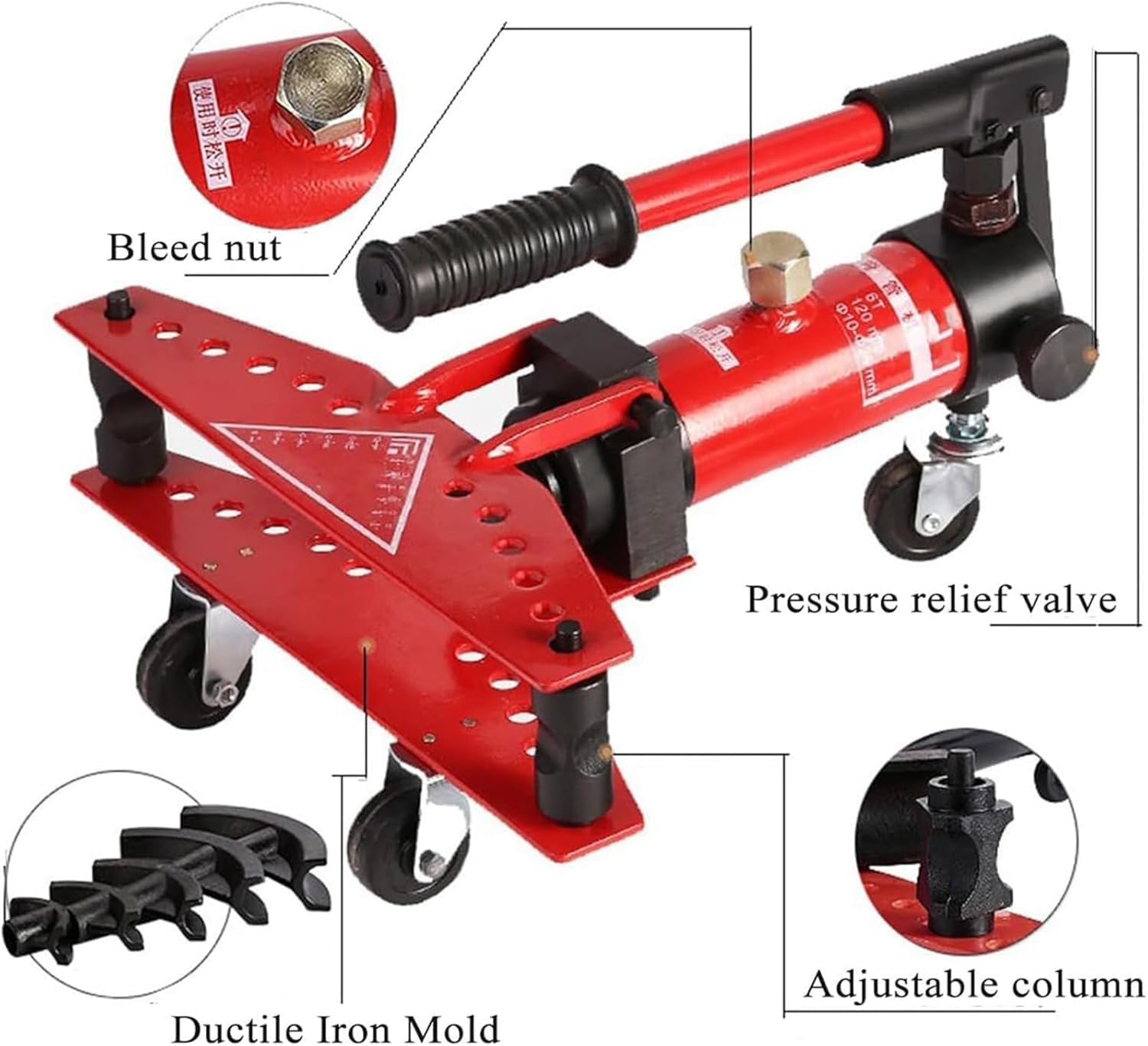 Cintreuse manuelle pour tubes en acier inoxydable de 10 à 25 mm - Portable et réglable - Pour bricolage et utilisation professionnelle